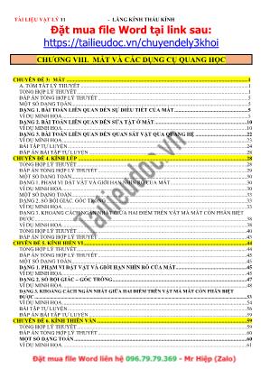 Tài liệu Vật lý 11 - Lăng kính thấu kính